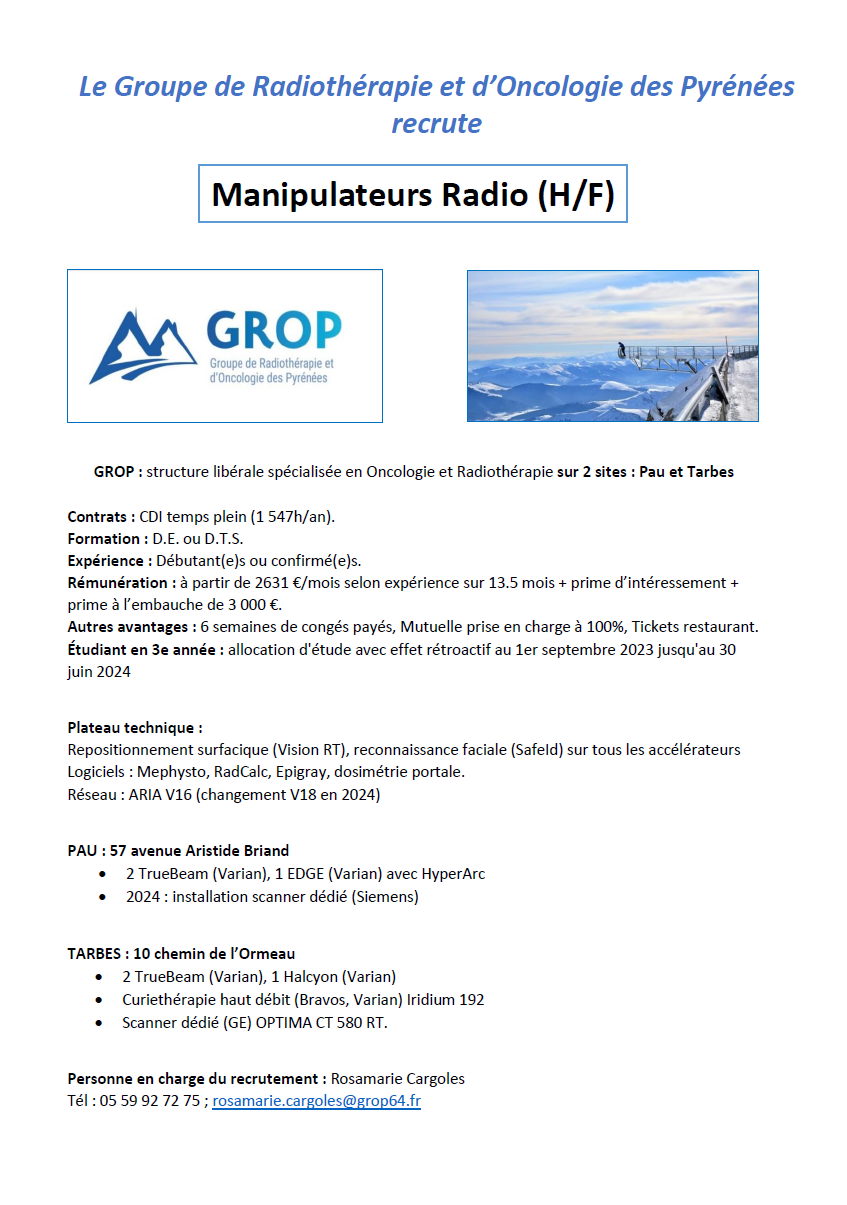 le GROP recrute un(e) qualiticien(ne)